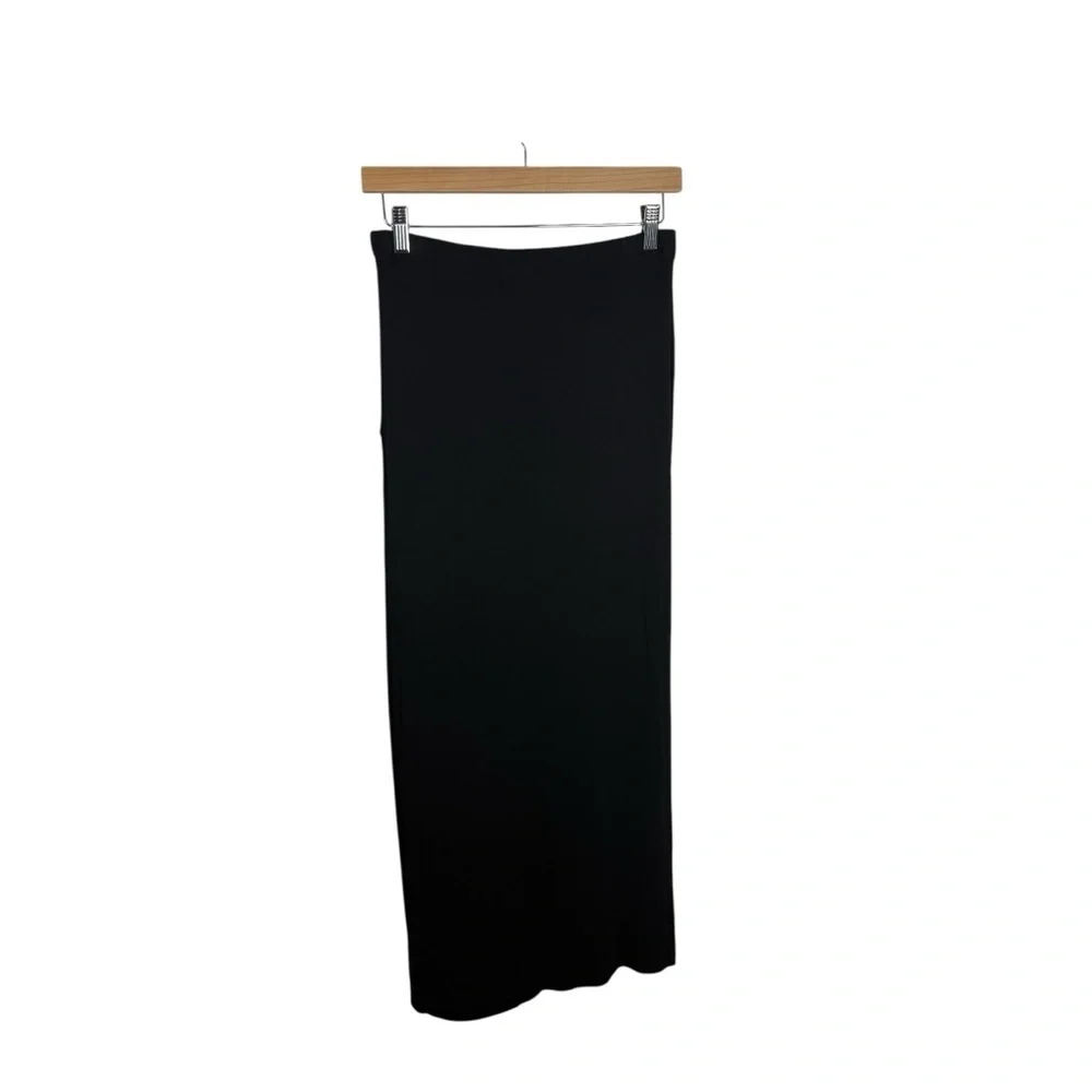 H&M Women’s Jersey Knit Crossover Front Midi Skirt Black Size S